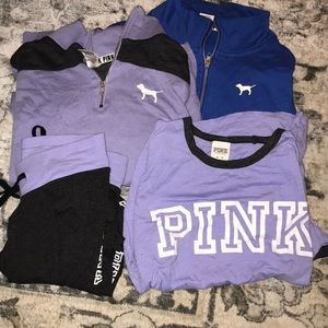 Pink sweatshirts/legging/t-shirt